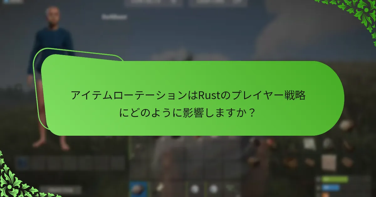 Rustアイテムストアでのアイテムローテーションはいつ発表されますか？