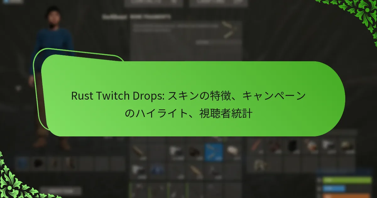 Rust Twitch Drops: スキンの特徴、キャンペーンのハイライト、視聴者統計