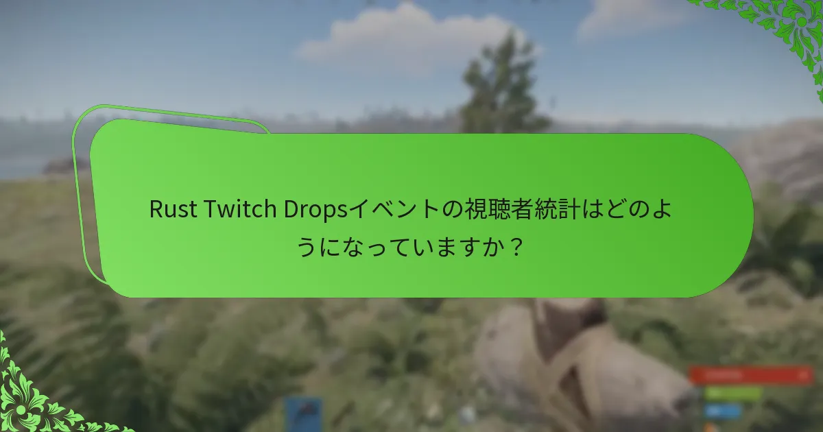 Rust Twitch Dropsキャンペーンはどのように機能しますか？