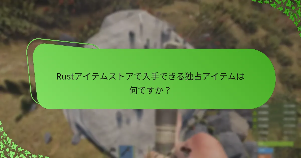 Rustアイテムストアに関連するコミュニティイベントは何ですか？