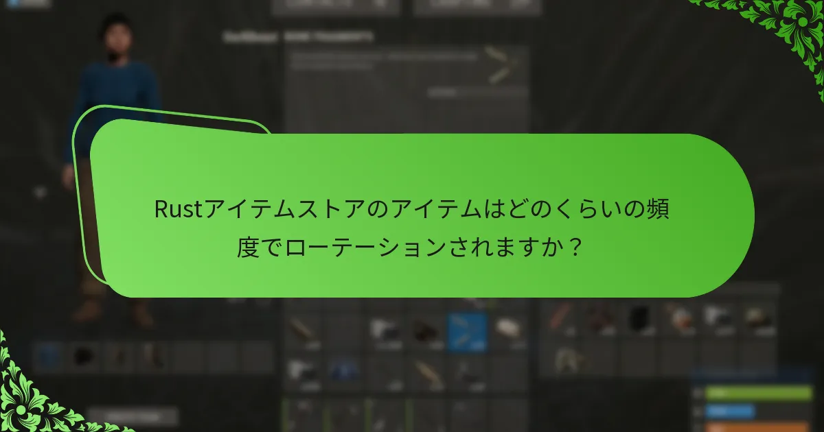 Rustアイテムストアは他のゲームアイテムストアとどのように比較されますか？