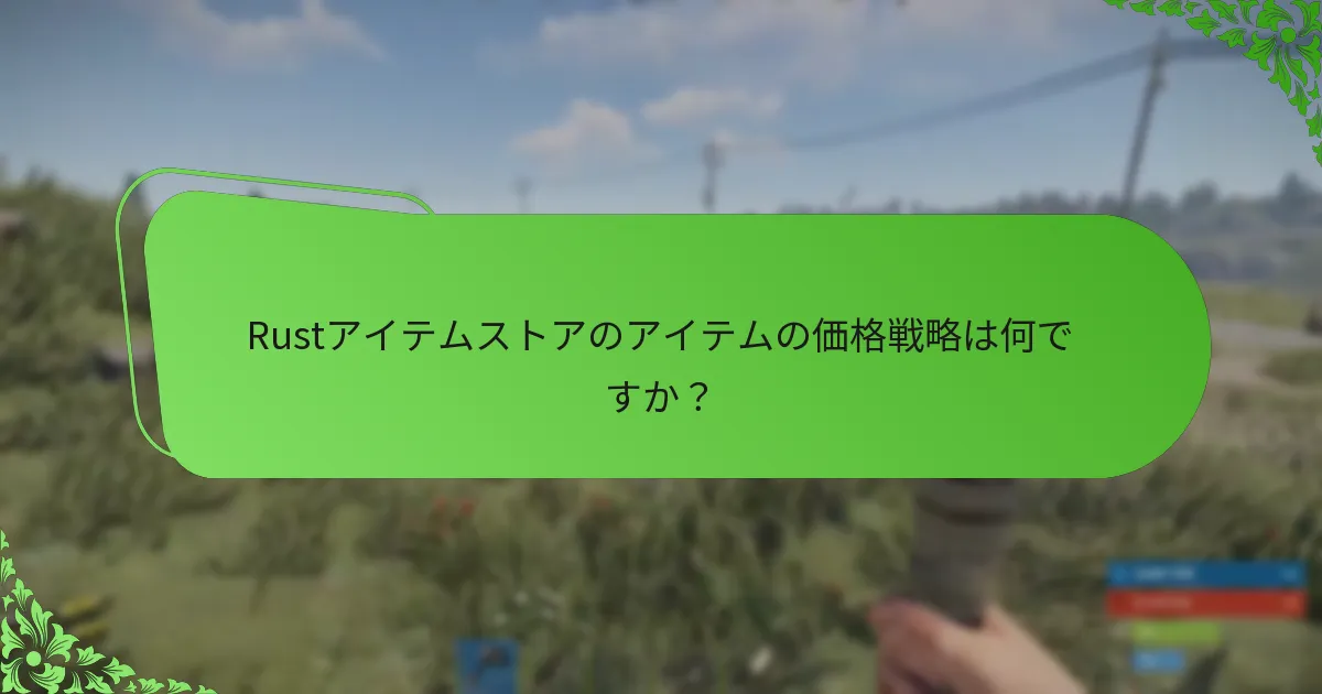 アイテムローテーションはRustのプレイヤー戦略にどのように影響しますか？